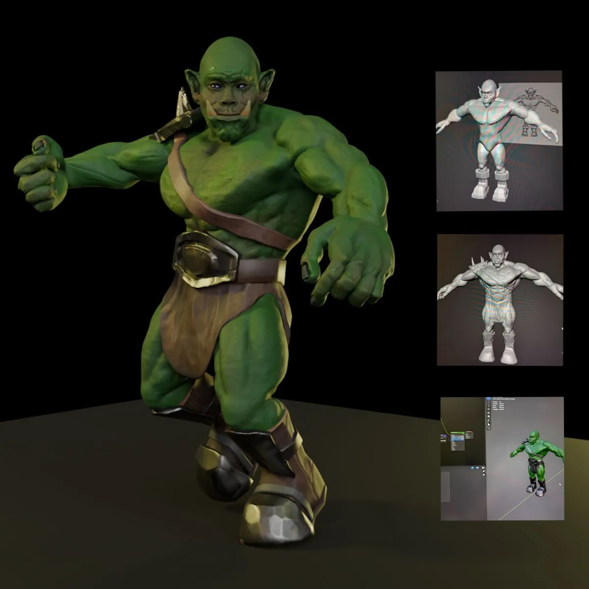 From sketch to mesh - "Orc"