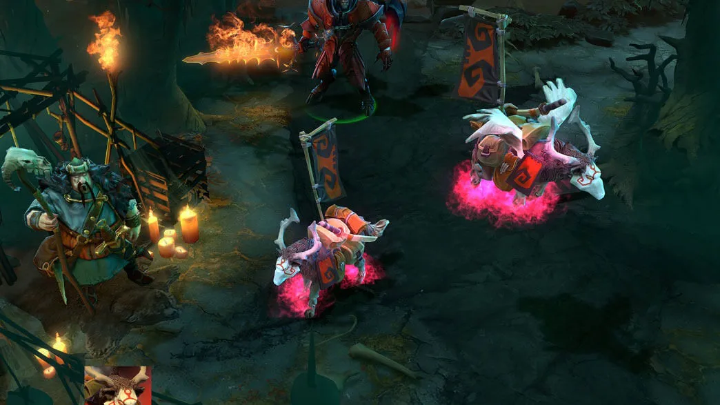 Ethereal Flames Pink War Dog