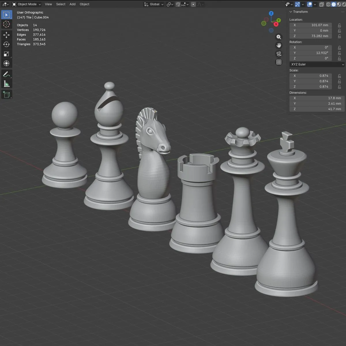 Designing the Edgeton Chess Set