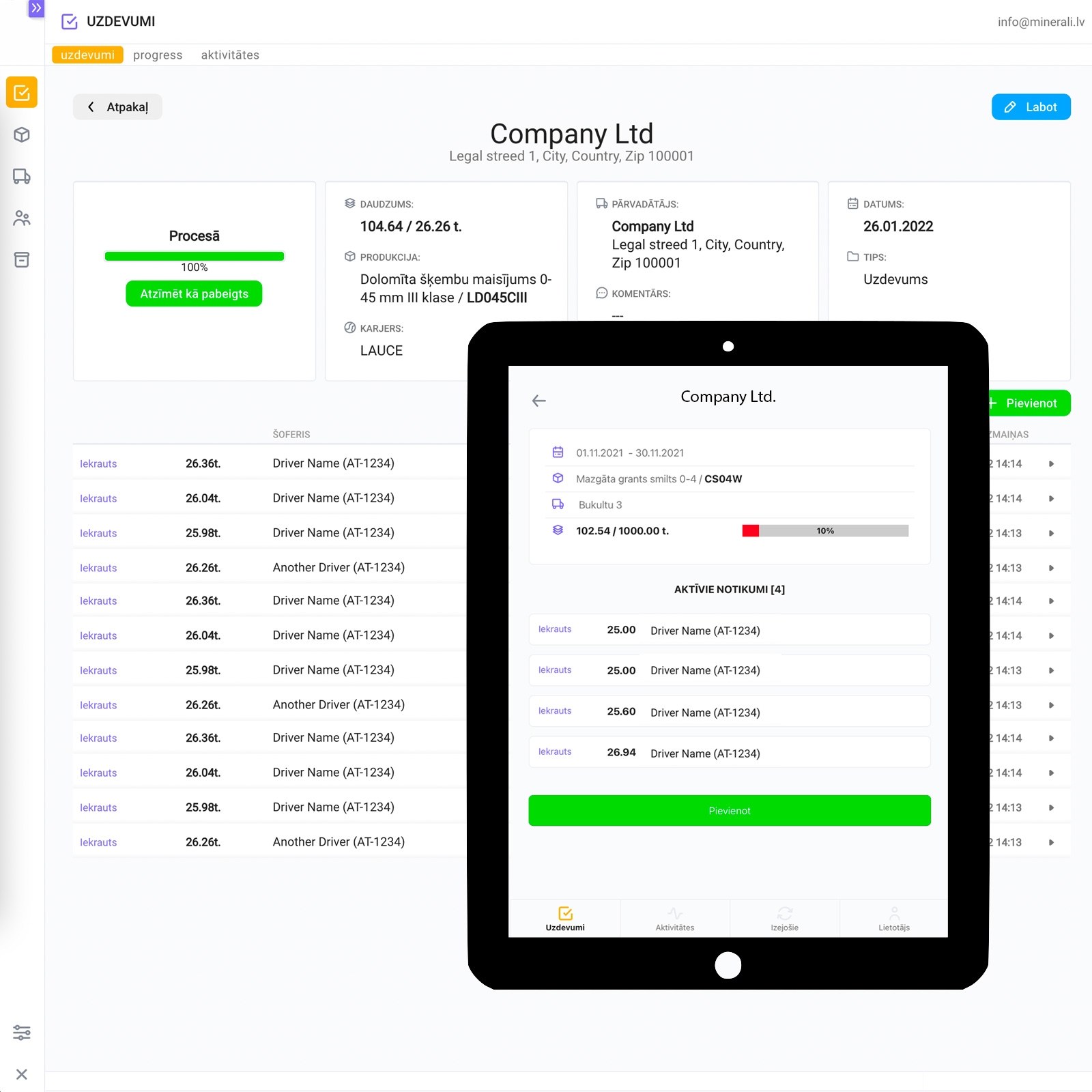 From sketch to ERP System for Quarries (with offline mode)