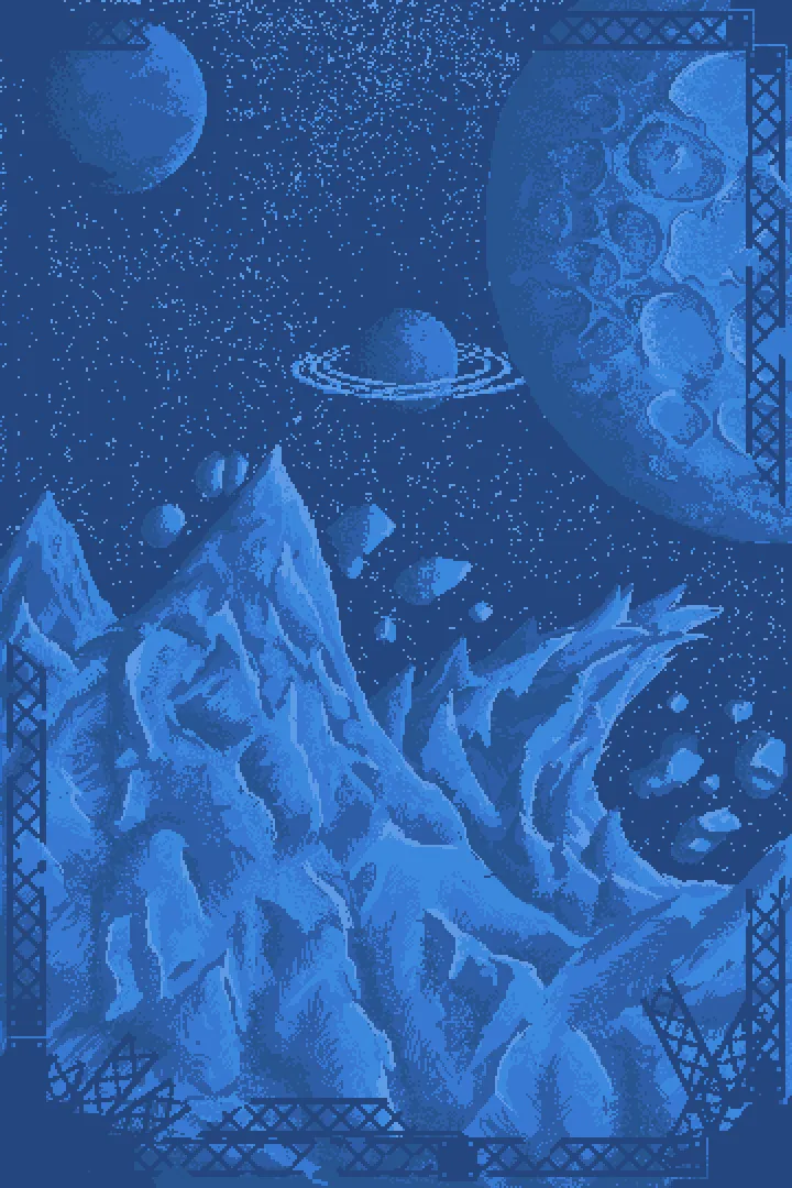 Pixel Art: Space Mountain Debris