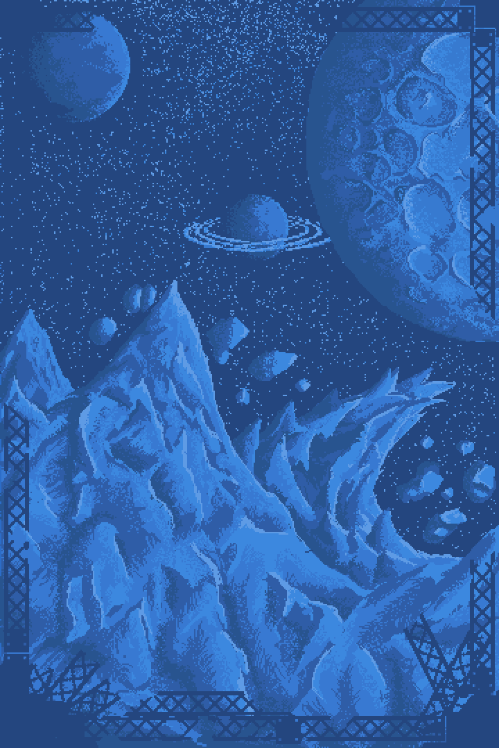 Pixel Art: Space Mountain Debris
