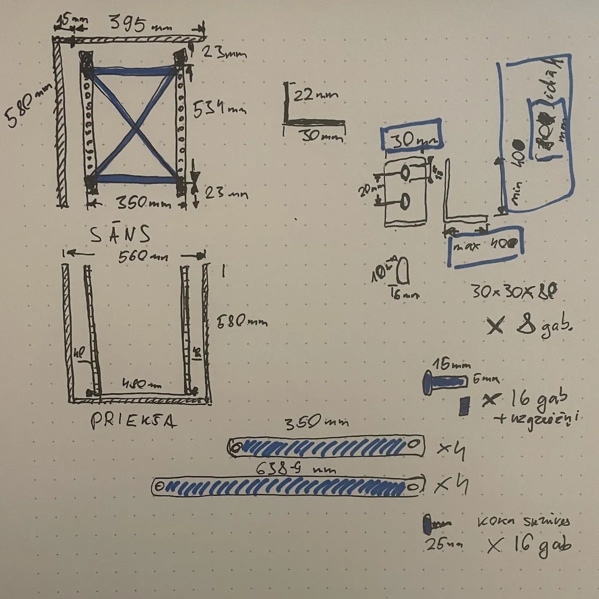 Sketching the structure of the server rack