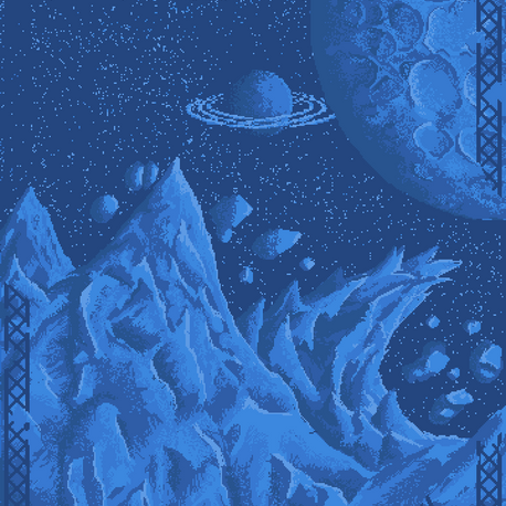 Pixel Art: Space Mountain Debris